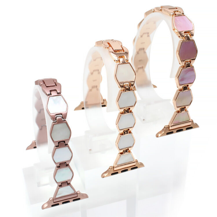 2022 Fashion Shell Metal for Apple Watch Band Female Trendy Vintage Exquisite Rose Gold Strap Bracelet for iwatch 41/45mm Series