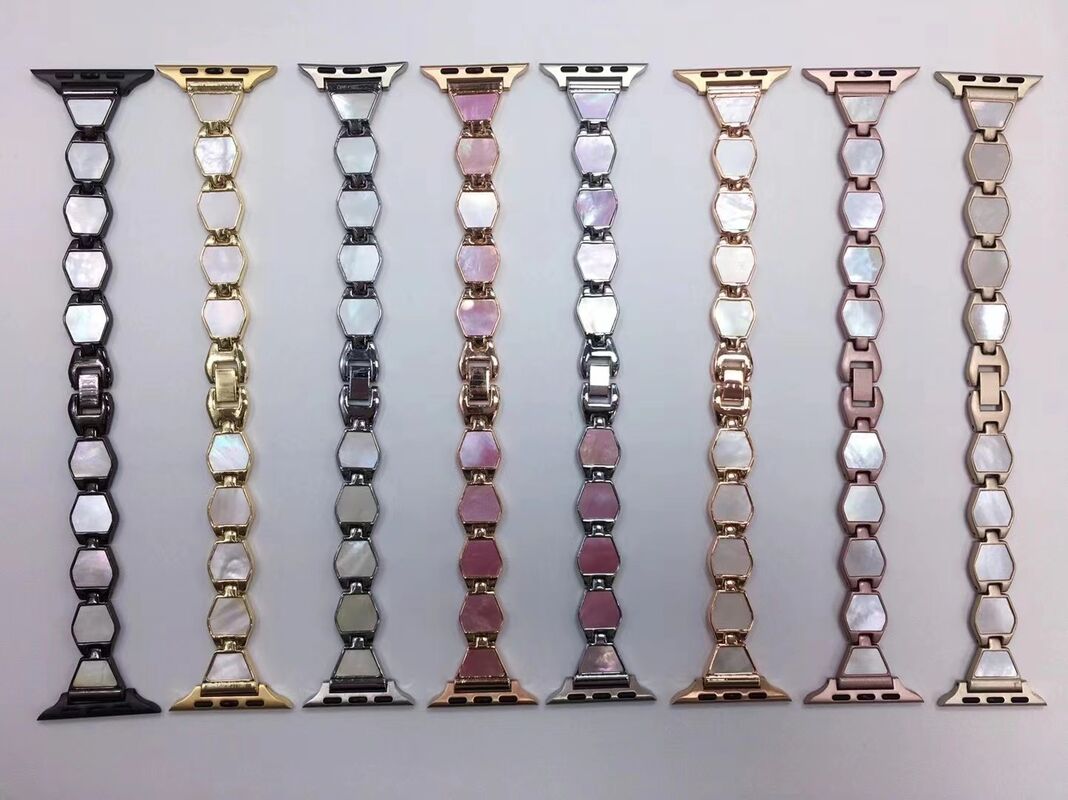 2022 Fashion Shell Metal for Apple Watch Band Female Trendy Vintage Exquisite Rose Gold Strap Bracelet for iwatch 41/45mm Series