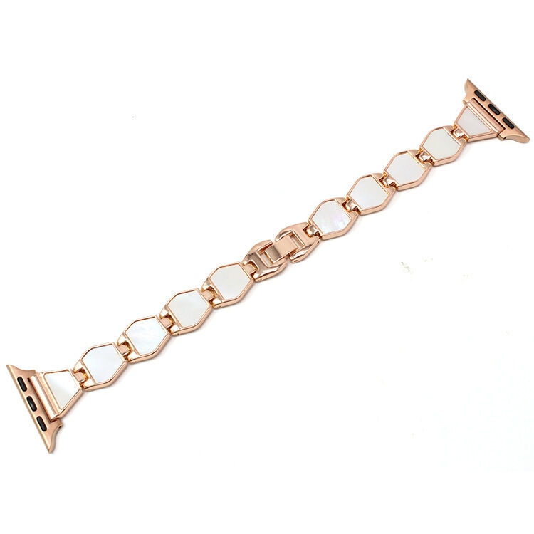 2022 Fashion Shell Metal for Apple Watch Band Female Trendy Vintage Exquisite Rose Gold Strap Bracelet for iwatch 41/45mm Series