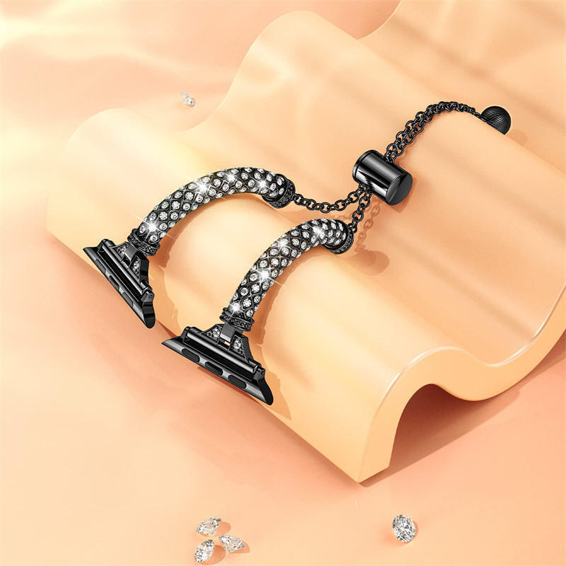 2023 49mm 44mm 40mm 41mm 45mm Fashion Metal Chain Correa Watchband Women Diamond Strap for Apple Watch Ultra Band 8 7 6 SE