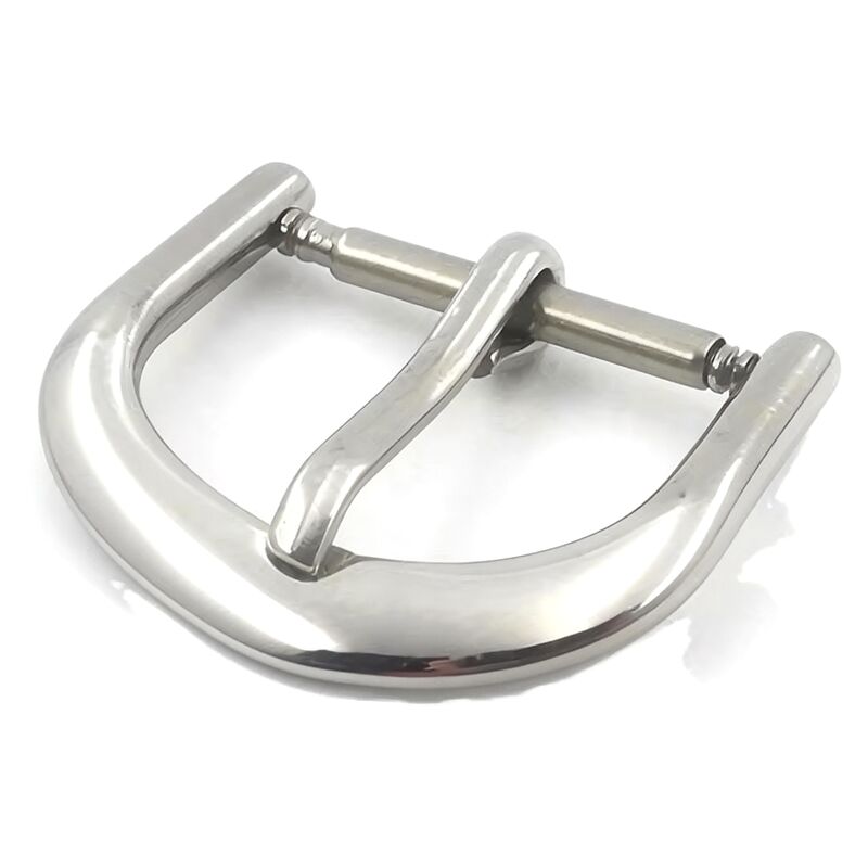 Custom Watch Clasp Manufacturer 6 10 12 14 16 18 20 22mm 316L Solid Stainless Steel Pin Watch Clasp 1.5mm Tongue for Watch Strap