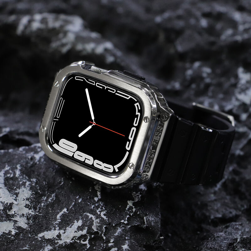 Stainless Steel Straps for Apple Watch Band Charms 45 44 Watch case Cover Accessories for Apple Watch Series 7