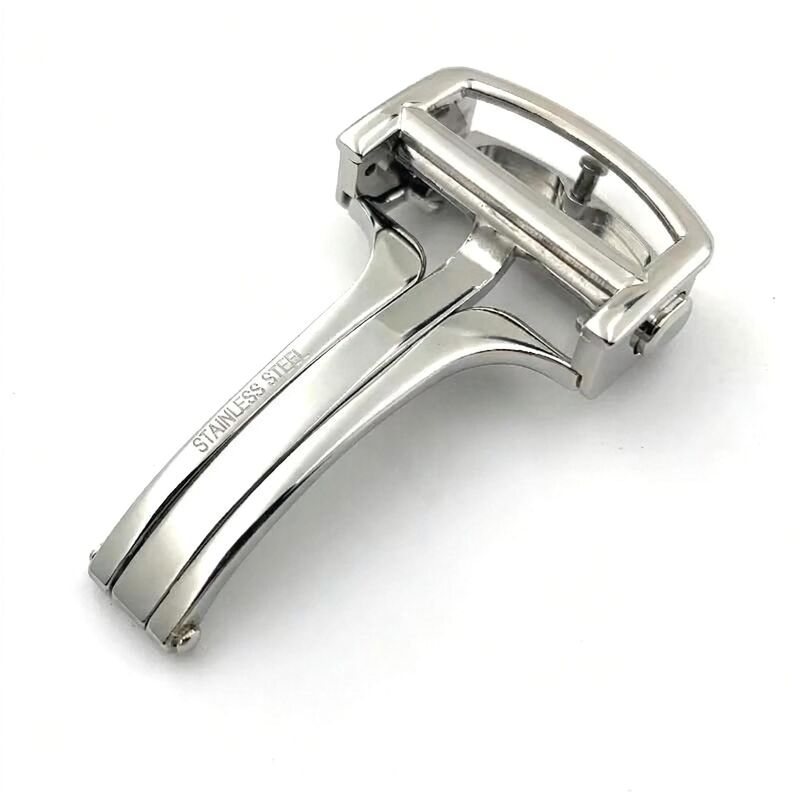 Custom Polishing Rose Gold Black 14mm 16mm 18mm 316L Stainless Steel butterfly Watch Buckle for Cart Watch Folding Clasp