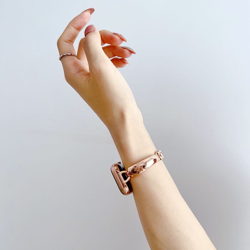 High Quality Ladies Bracelet Elegant Stainless Steel Smart Watch Strap for Apple Watch Band