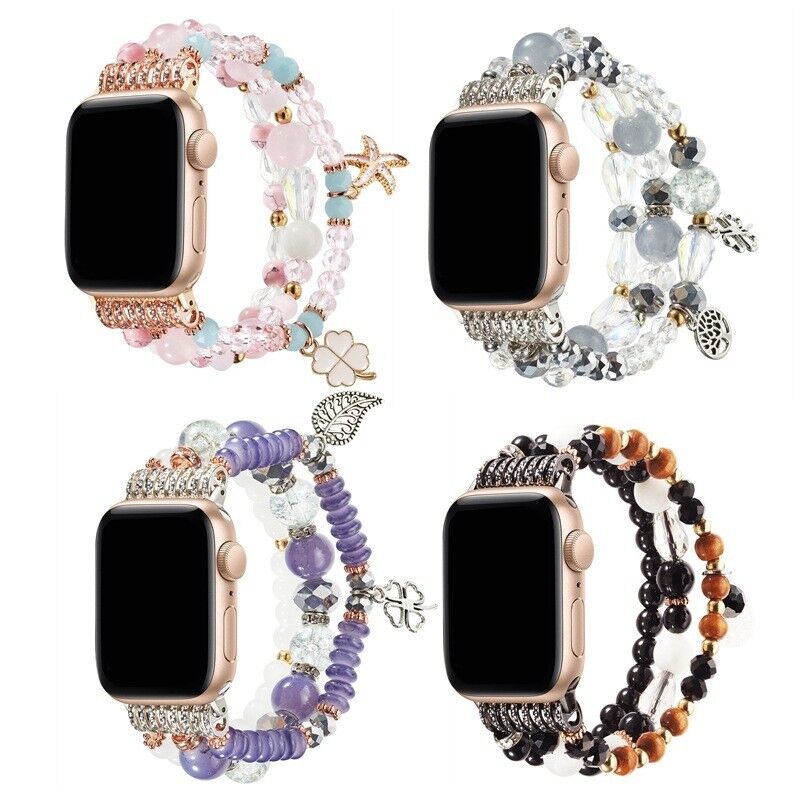 Wholesale 2022 Suitable for apple Iwatch765421/SE Pearl Strap Jewelry Luxury Beaded apple Watch Gemstone Band