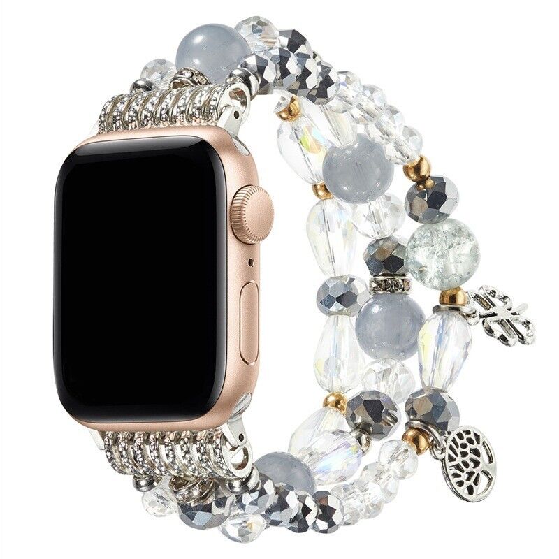 Wholesale 2022 Suitable for apple Iwatch765421/SE Pearl Strap Jewelry Luxury Beaded apple Watch Gemstone Band