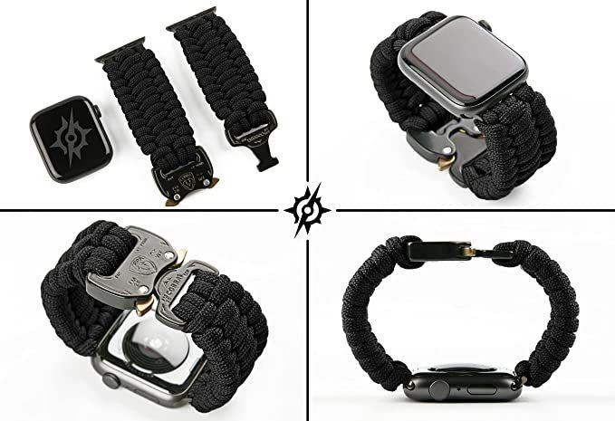 Paracord Wristband for IWatch Ultra SE 8/7/6/5/4/3/2/1 WatchBand 38mm 40mm 41mm 42mm Wristband 550 Paracord Watch Band
