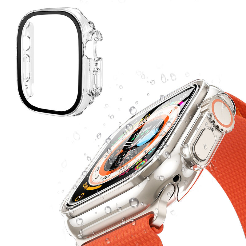 PC+Tempered Glass Protective Case and Screen Protector Case for Apple Watch Ultra 49mm
