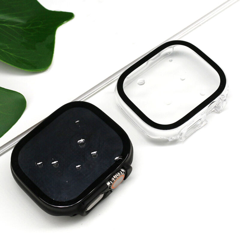 PC+Tempered Glass Protective Case and Screen Protector Case for Apple Watch Ultra 49mm