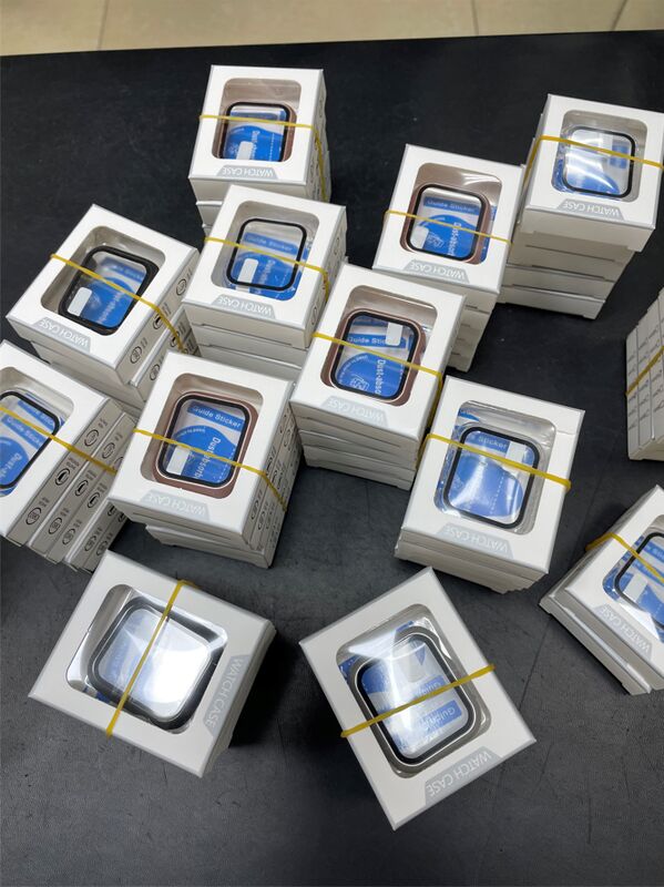 Watch Accessories Tempered Film Hard Case for Apple Watch Series 7 41mm 45mm 40mm 44mm Bumper Protective Case 38mm 42mm