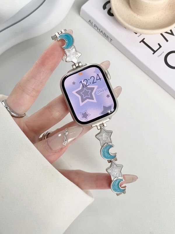 Elegant Stainless Steel Band for Apple Watch 9 8 7 6 SE 5 4 Slim and Durable Strap for IWatch 9 Ultra 2 49mm 42 44 45mm