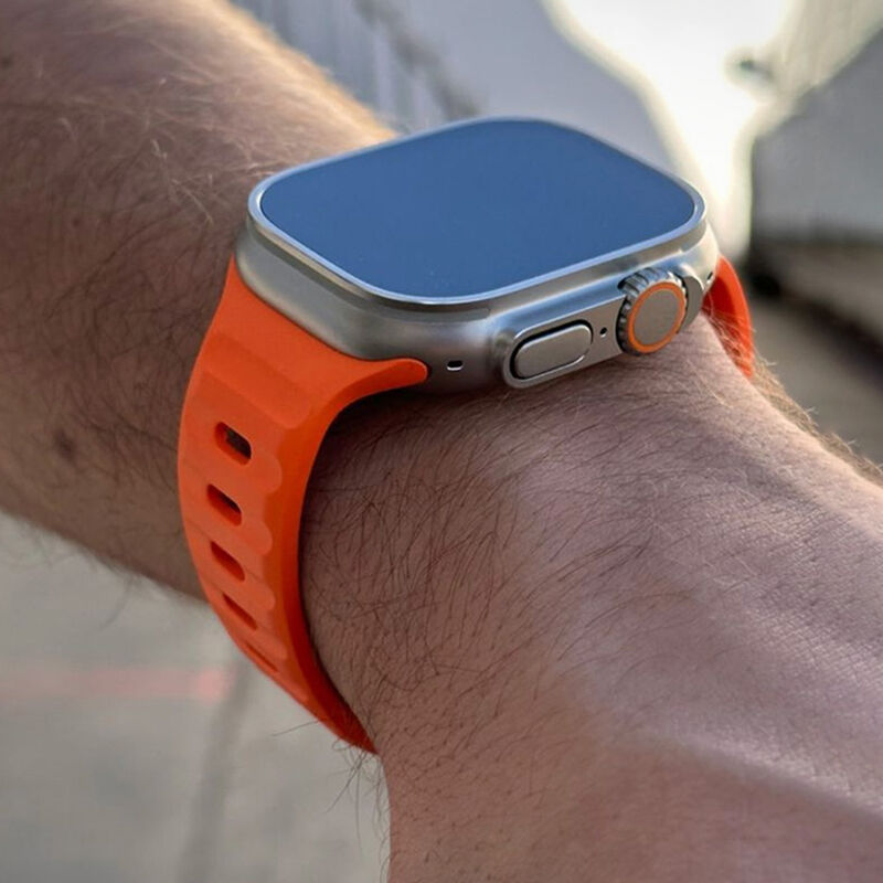 Factory Buckle Silicone Bands for I Watch Series Ultra 44/45/42/40/41/38mm Classic Rubber Smart Sport Strap for Apple Watch40 mm