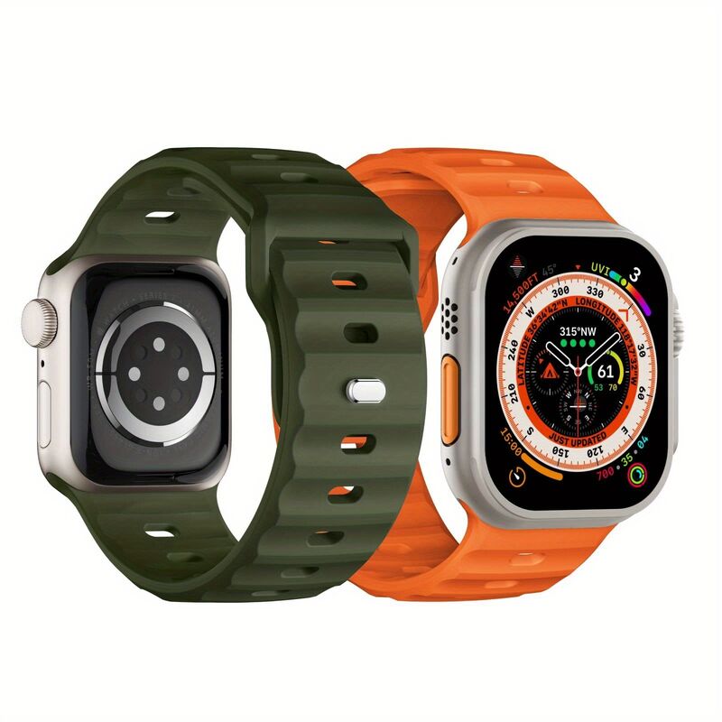 Custom Silicone Watch Strap Quick Release Sport Soft Rubber Band Luxury Ultra Watch for Apple Watch Band Accessories