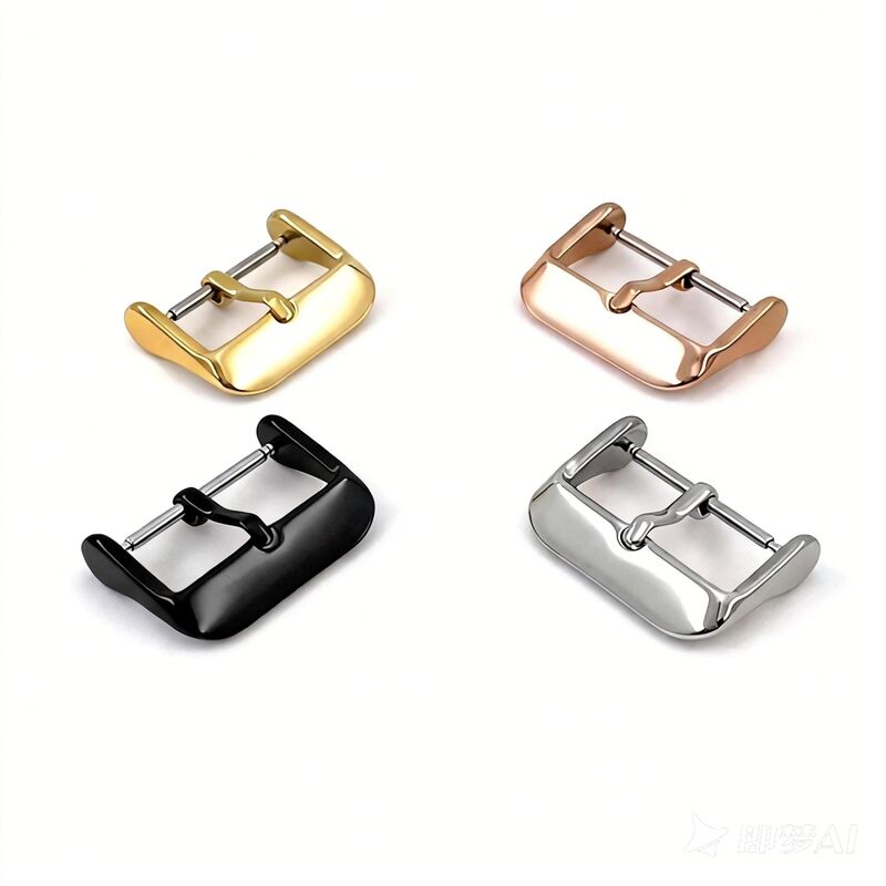 Clasp Pin Buckle Mesh Band 12mm-24mm Ring 316L Watch Strap Rose Gold Watch Metal Steel Buckle 10Mm 14Mm 16Mm 18Mm 20mm