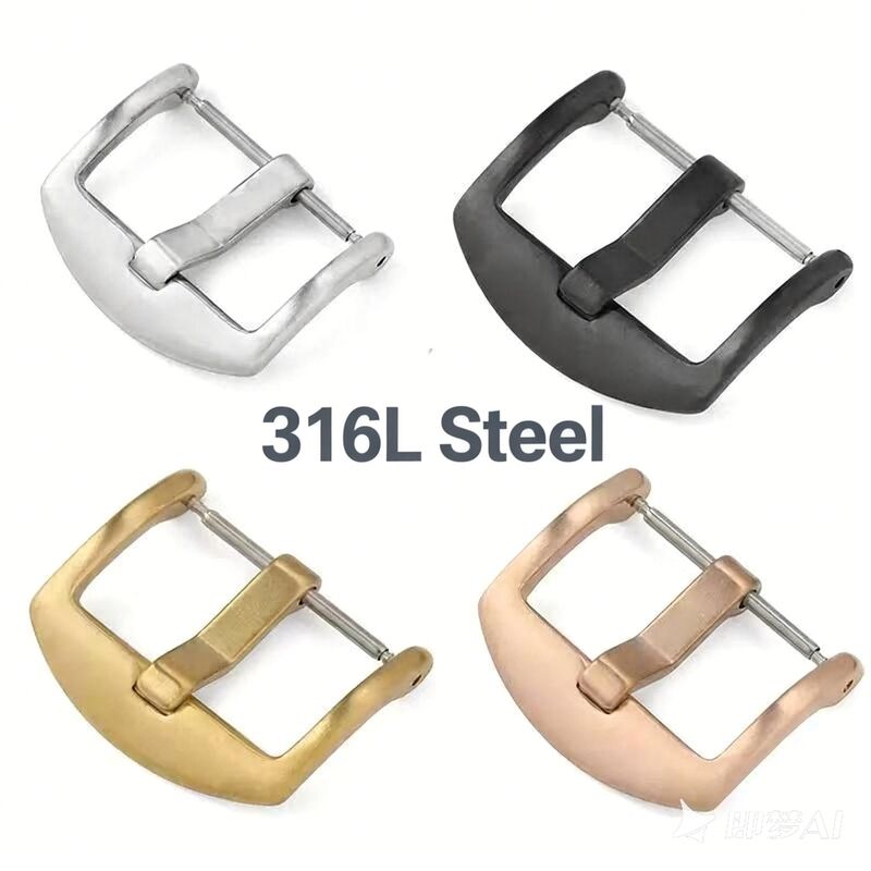 Custom Quality Stainless Steel Brushed PVD 16mm 18mm 20mm 22mm 24mm 26mm Watch Pin Buckle for Watch Strap