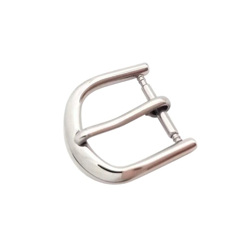High Quality Silver Polished Brushed 304 Stainless Steel Band Buckle 8-20mm Size 1.7mm Tongue for Smartwatches 20mm Sizes