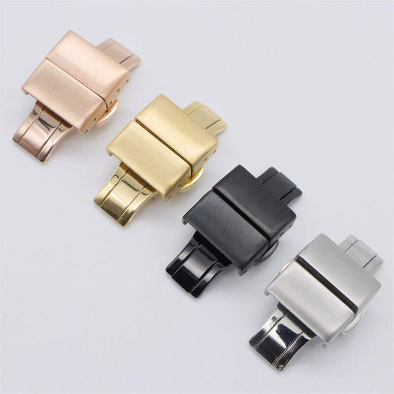 18mm 20mm 22mm 24mm Custom Watch Buckle Deployment Clasp for Watch Strap Folding Butterfly Stainless Steel Watch Buckle