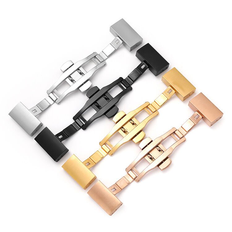 18mm 20mm 22mm 24mm Custom Watch Buckle Deployment Clasp for Watch Strap Folding Butterfly Stainless Steel Watch Buckle