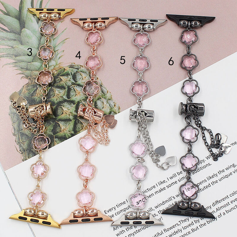 Stainless Steel Metal for Apple Watch Band 38mm  44mm Watch Series 8 7 6 5 4 3 2 1 Women Dressy Jewelry O-link Strap