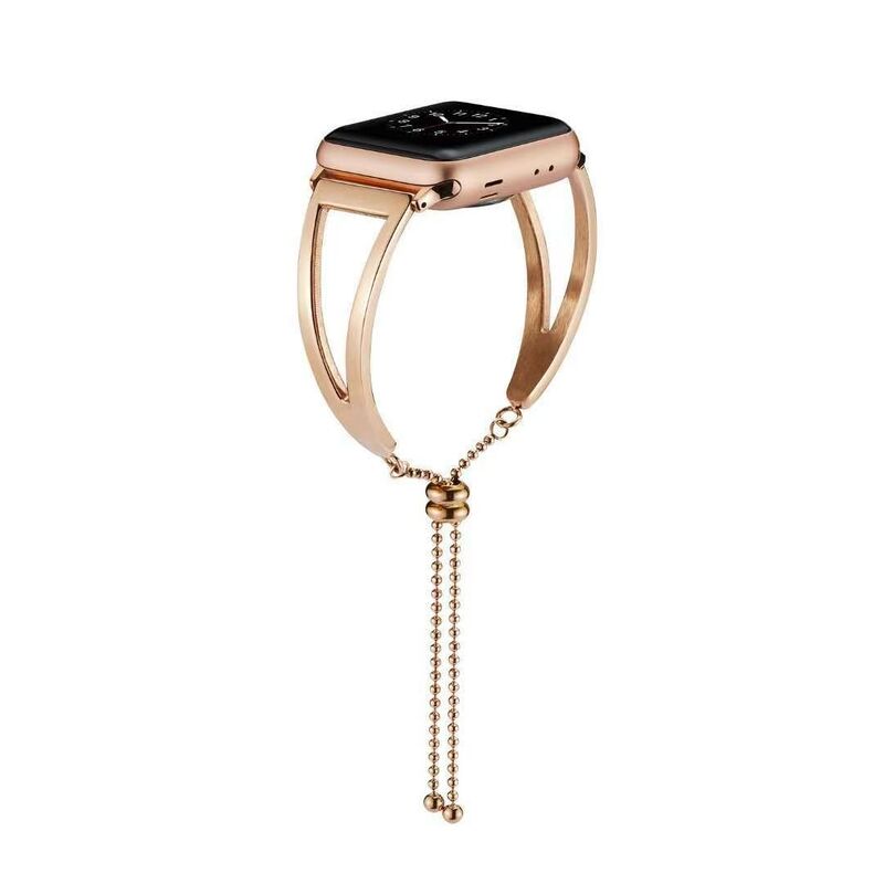 Free Sample Ladies Metal Stainless Steel Women Wristband Bracelet Strap Band for Apple Watch 49mm, for Samsung Smartwatch