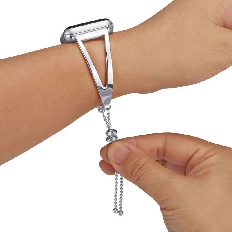 Free Sample Ladies Metal Stainless Steel Women Wristband Bracelet Strap Band for Apple Watch 49mm, for Samsung Smartwatch