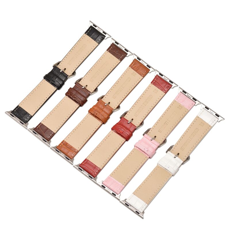 Wholesale 38mm 42mm 49mm Real Leather Watch Bands for I Watch Series 8 7 Genuine Leather Watch Strap
