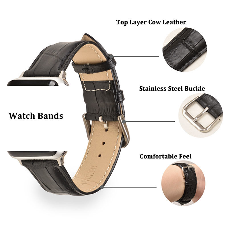 Wholesale 38mm 42mm 49mm Real Leather Watch Bands for I Watch Series 8 7 Genuine Leather Watch Strap