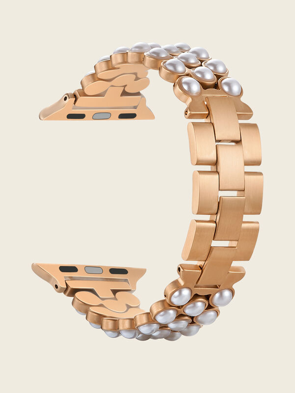 38-49mm Inlaid Pearl Fashionable and Minimalist Women's Watch Strap with Buckle Stainless Steel Strap