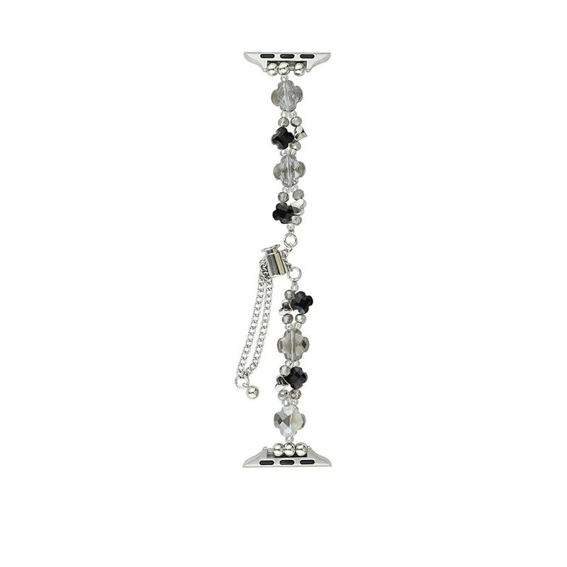 Crystal Beaded Chain Belt Metal Strap for I Watch 8/7/6/5/4 Luxury Fashion Jewelry Bracelet Smart Watch Band