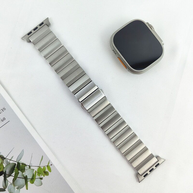 High Quality New Titanium Watch Band for Apple Watch Ultra/8/7/SE Straps with Titanium Adapters for IWatch 41MM 45MM