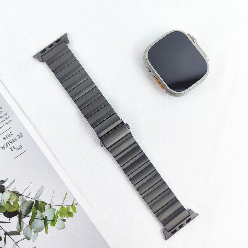 Luxury New Titanium Alloy Metal Watch Band for Apple Watch Ultra 2/8/SE Straps with Titanium Adapters for IWatch 41MM 45MM
