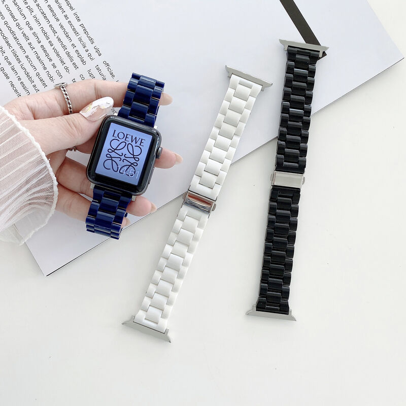 Luxury Fashion Sport Resin Replace WristBand Smart Watch Strap Band for Apple Watch 38mm 40mm 41mm 42mm 44mm 45mm 49mm