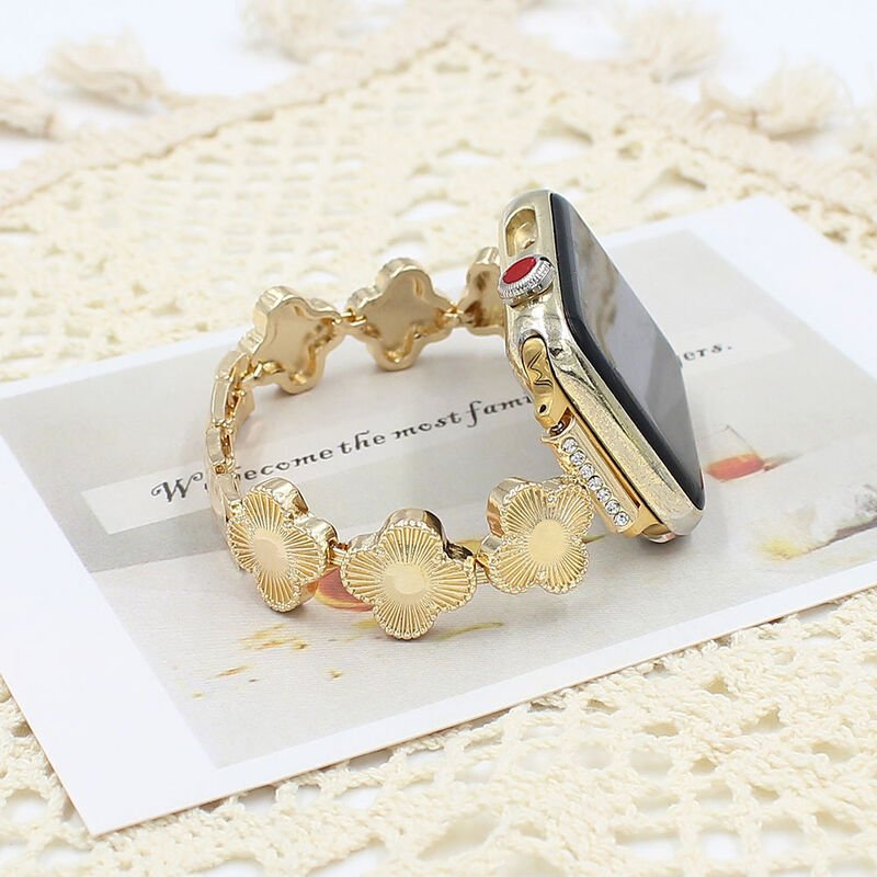 Cute Flower Rhinestone Replacement Strap for Apple Watch Band 38 40 41 42 44 45 49 Mm for Iwatch Ultra 2 Se 9 8 7 6 5 Bracelet