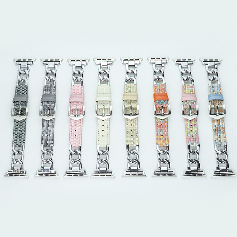 Luxury Designer Watch Strap Aluminium Alloy Bracelet Woman Girl Leather Fashion Watch Bnad for for Apple Iwatch 4 5 6 7 8 Ultra