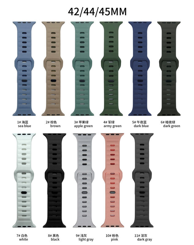 Soft Touch Silicone Watch Band for apple Watch Ultra Sport Use Skin Feel Watch Strap