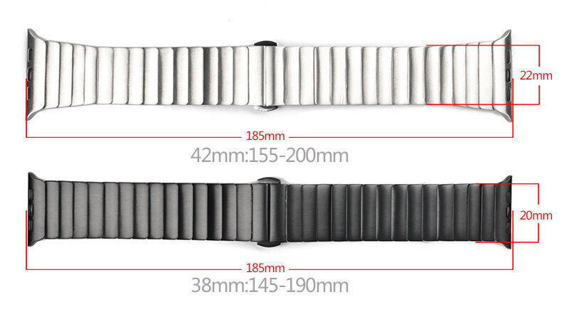 Folding Clasp for Iwatch 7 8 9 Se 4 5 6 Stainless Steel Band for Apple Watch Ultra Link Bracelet 49mm Metal Strap with