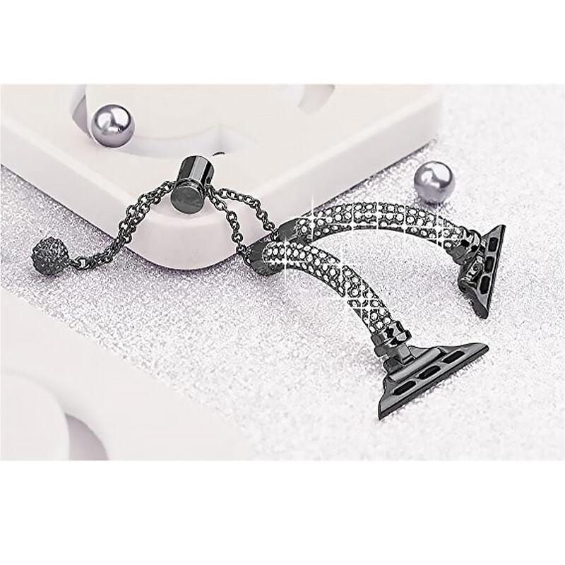 Elegant High Quality Women Smart Watch Diamond Stainless Steel Strap for Apple Watch Band