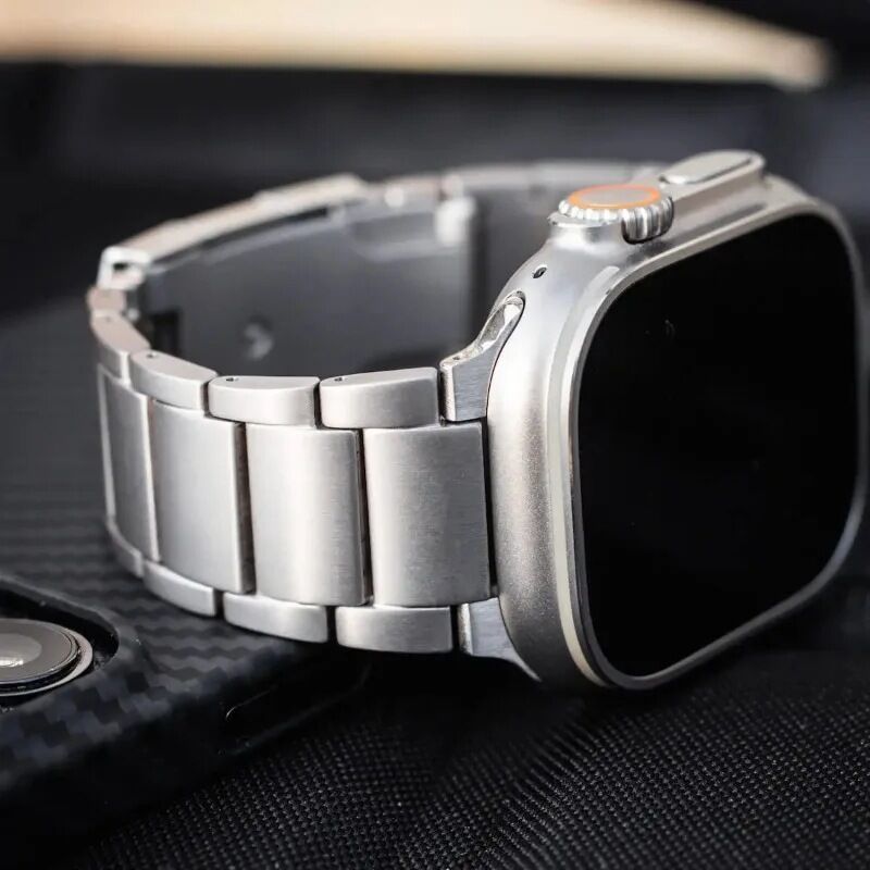 Folding Buckle Replacement Wrist Luxury Business Man Pure Original Buckle Titanium Alloy Band for apple Watch ultra 2 49mm