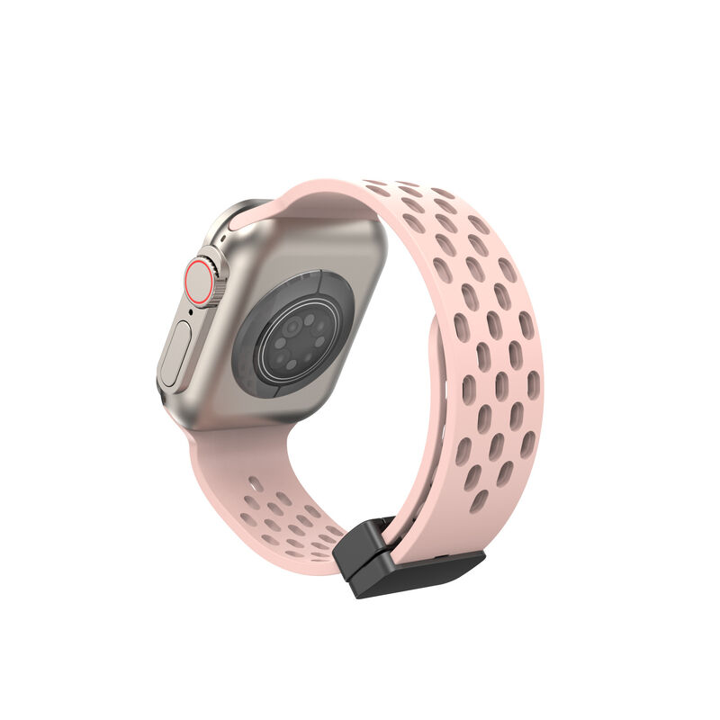 Breathable Soft Breathable Silicone Magnetic Bracelet Belt Wristband Sport Band Strap for Apple Watch Series 9 8 7 SE 6 5 4 3