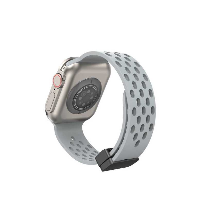 Breathable Soft Breathable Silicone Magnetic Bracelet Belt Wristband Sport Band Strap for Apple Watch Series 9 8 7 SE 6 5 4 3