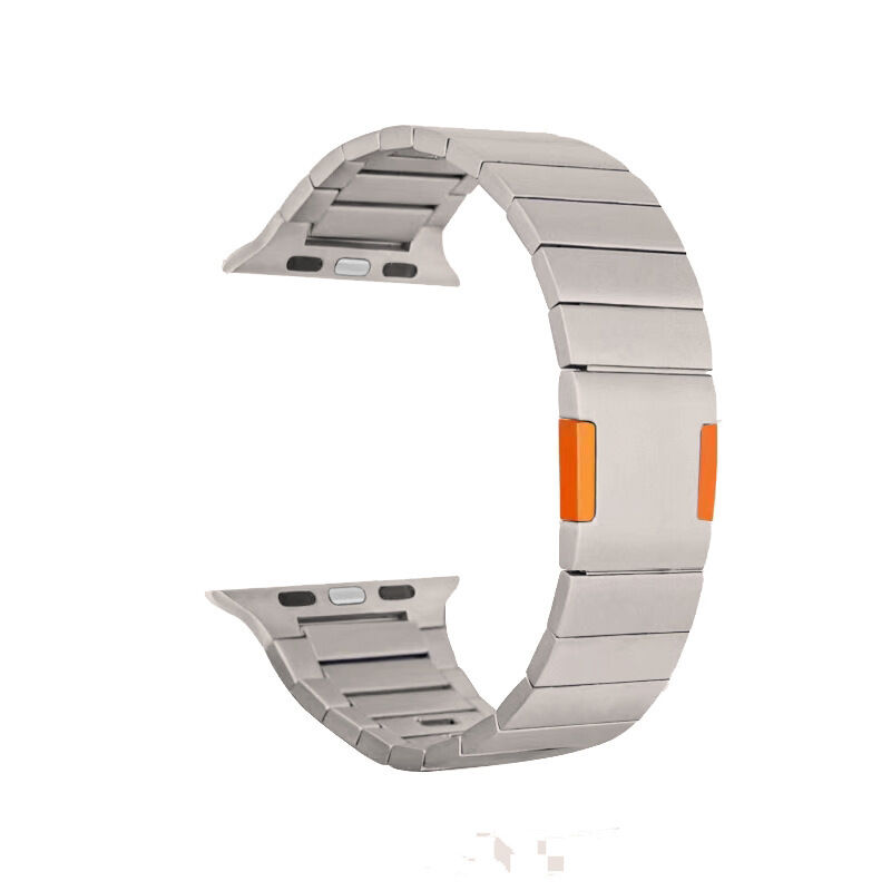 Luxury Stainless Appl Watch Ultra Titanium Color 316L Metal Band Strap for Apple Smart Watch Ultra Titanium Magnetic Buckle Band