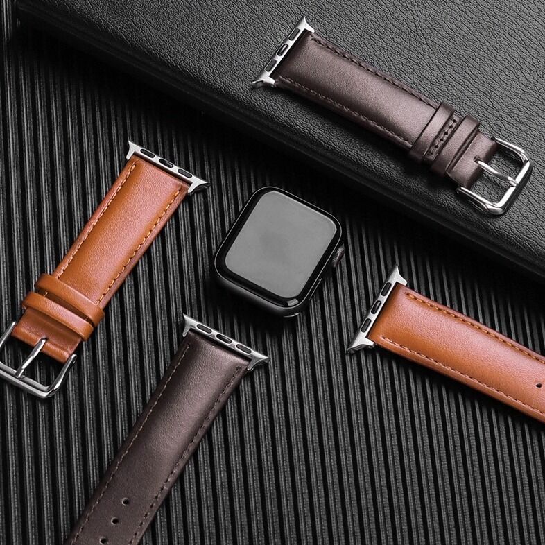 Genuine Calf Leather Watch Band Factory Direct Sales High Quality Strap Replacement Italy for Smart Watch 38 40 41 42 44 45mm