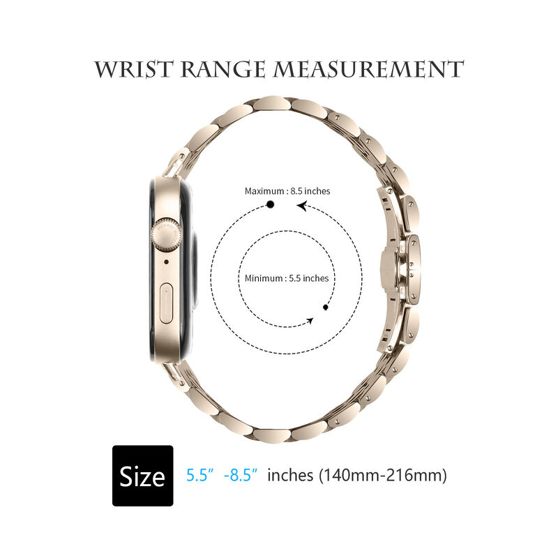 Seven Beads Metal Strap for Samsung Galaxy Fit 3 Metal Replacement Fashion Bracelet for Galaxy Fit 3 Stainless Steel Watch Bands