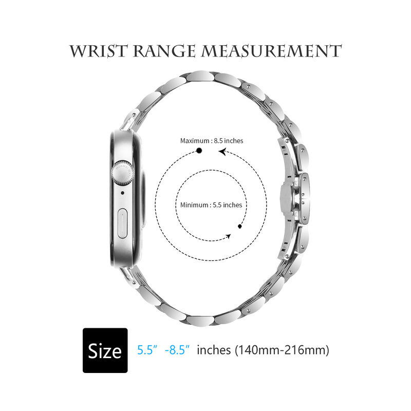 Seven Beads Metal Strap for Samsung Galaxy Fit 3 Metal Replacement Fashion Bracelet for Galaxy Fit 3 Stainless Steel Watch Bands