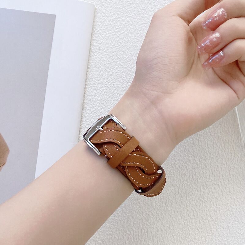 49mm 44mm 45mm 41mm 40mm 38mm Sport Watchband for Iwatch Series 9 8 7 6 5 BraceletNew Leather Strap for Apple Watch Band