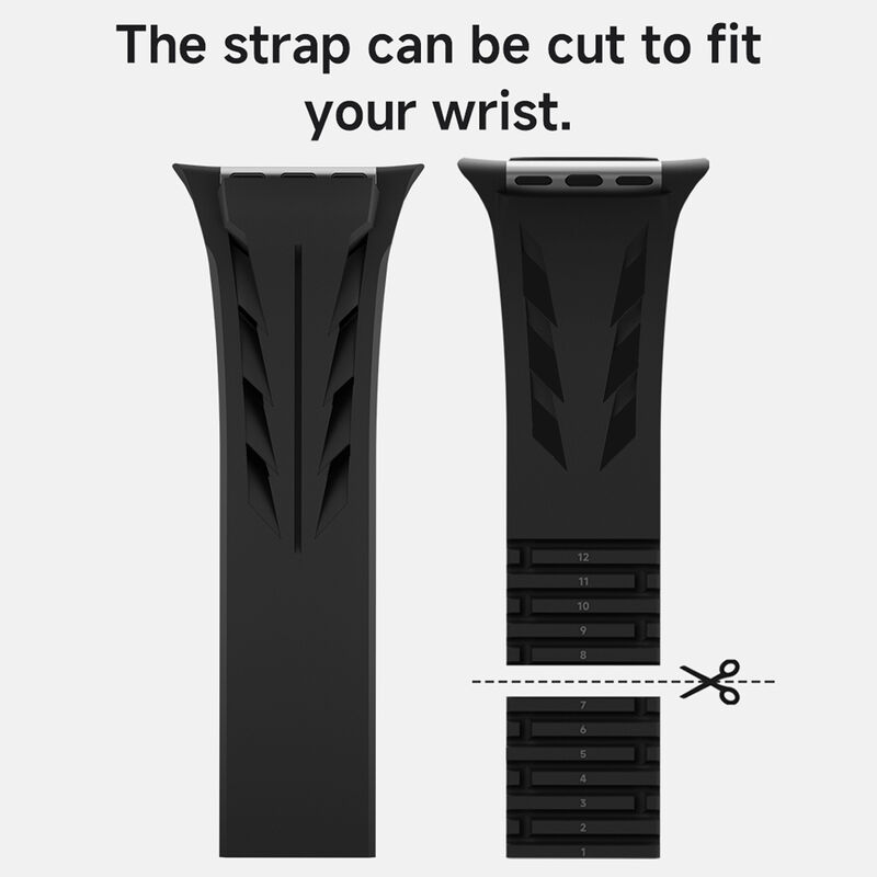 Rubber Watch Band Bracelet I Watch 10/9/8 Ultra 2 Sport Adjustable Luxury Soft 42/44/45/49  mm for Apple Watch Strap