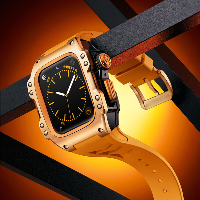 Titanium Alloy for Apple Watch Protective case Cover With Modified Watch Replacement Band Strap for IWatch Series 44mm 45mm