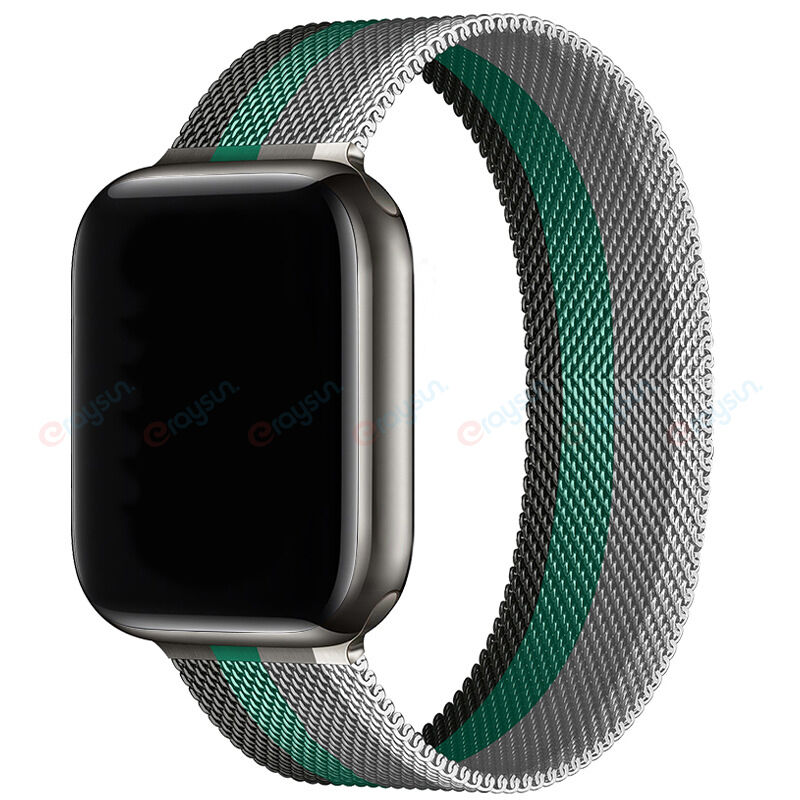 High Quality Magnetic Stainless Steel Band Series 10/8/7 40/44/45/46mm Gold Blue Magnet Milanese Loop for Apple Watch Strap