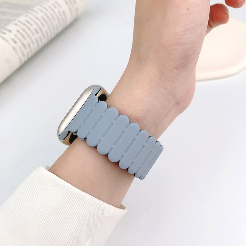 40/41mm Custom Silicone Magnetic Watch Band 42/44/45/49mm Rubber Classic Bracelet Ultra 2 I Watch 7/8/9/10 for Apple Watch Strap