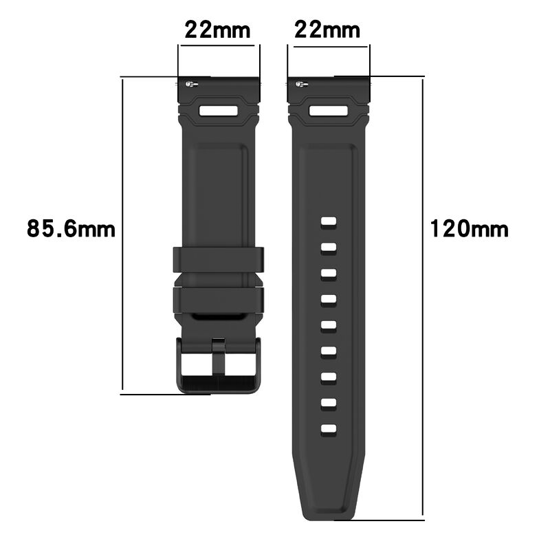 22mm Sports Silicone Strap for Redmi Watch 5 Active for Xiaomi Watch 3 Active 3 Lite Wristband Accessories Watch Bands